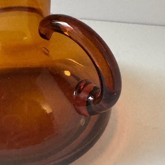 Vintage Amber Pitcher. 4 inches - Picture 3 of 5
